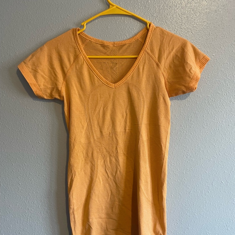 Lululemon Athletica Orange Muscle Tee